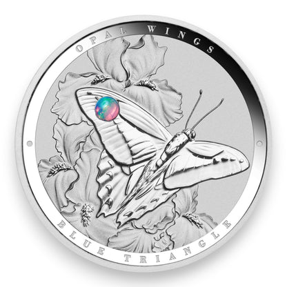 2026 Australian Opal Wings - Blue Triangle 1oz Silver Proof Coin with Opal Insert