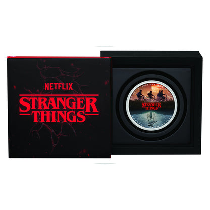 2026 1oz Silver Coloured Coin - Stranger Things - The Upside Down