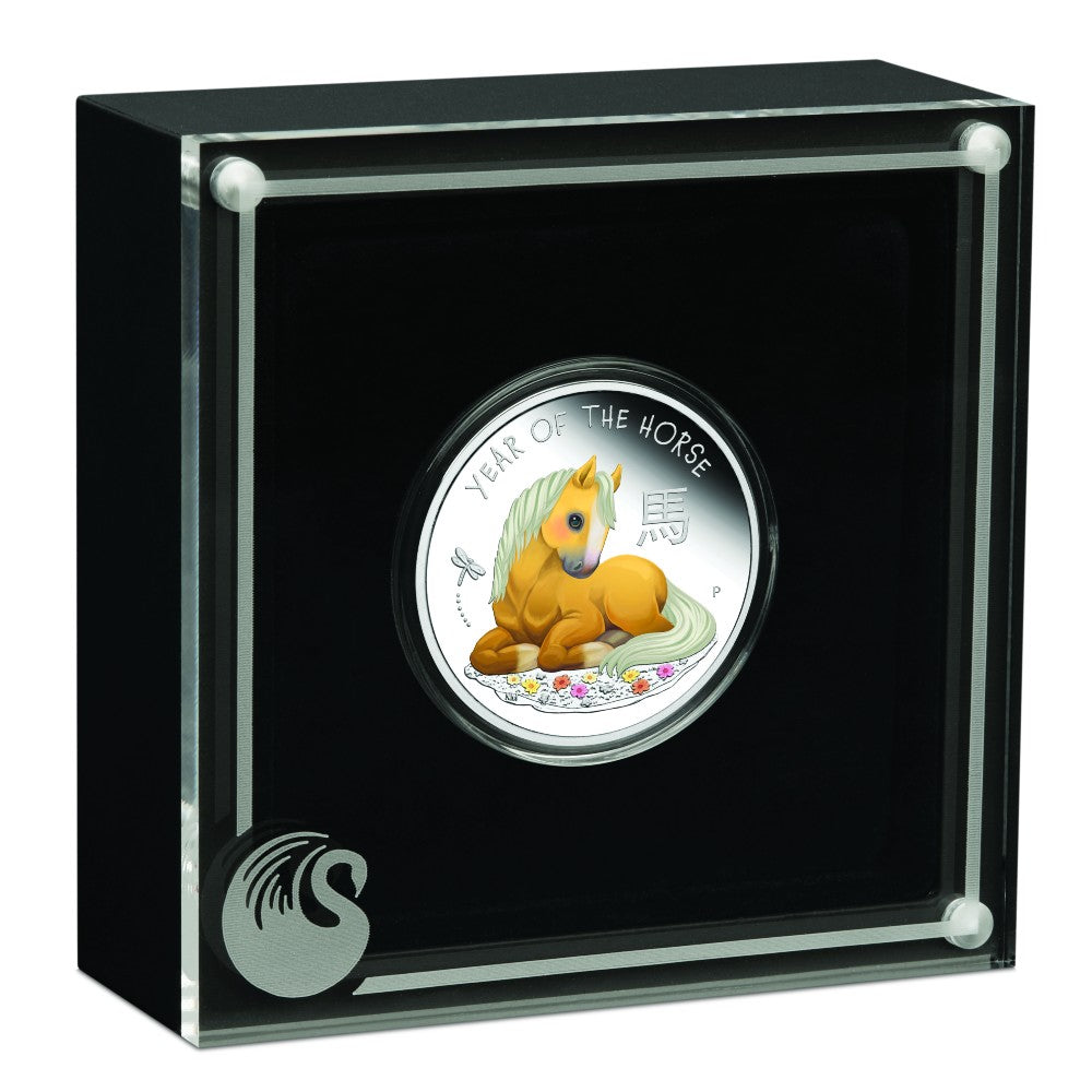2026 1/2oz Silver Proof Coloured Coin - Baby Horse
