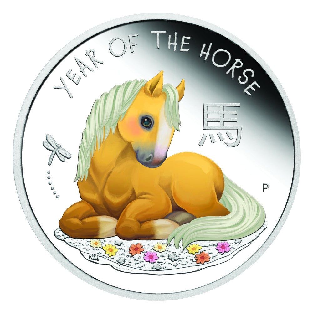 2026 1/2oz Silver Proof Coloured Coin - Baby Horse