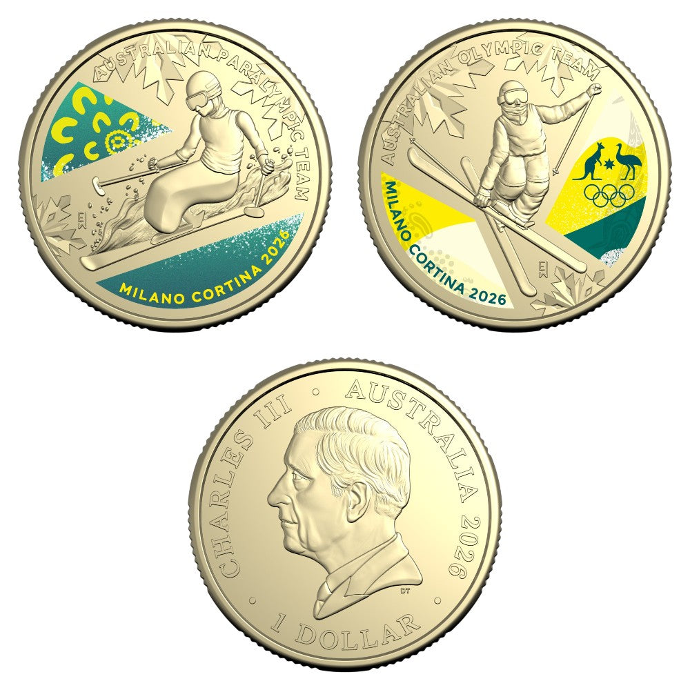 2026 $1 Coloured Uncirculated Two-Coin Bundle: Winter Olympics & Paralympics