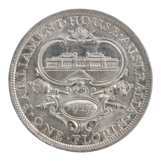 1927 Florin - Parliament House/Canberra Florin - About Uncirculated