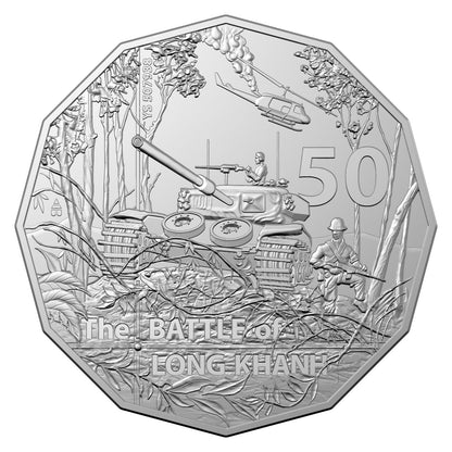 2021 50c Coin - Operation Overlord - 50th Anniversary of the Battle of Long Khanh