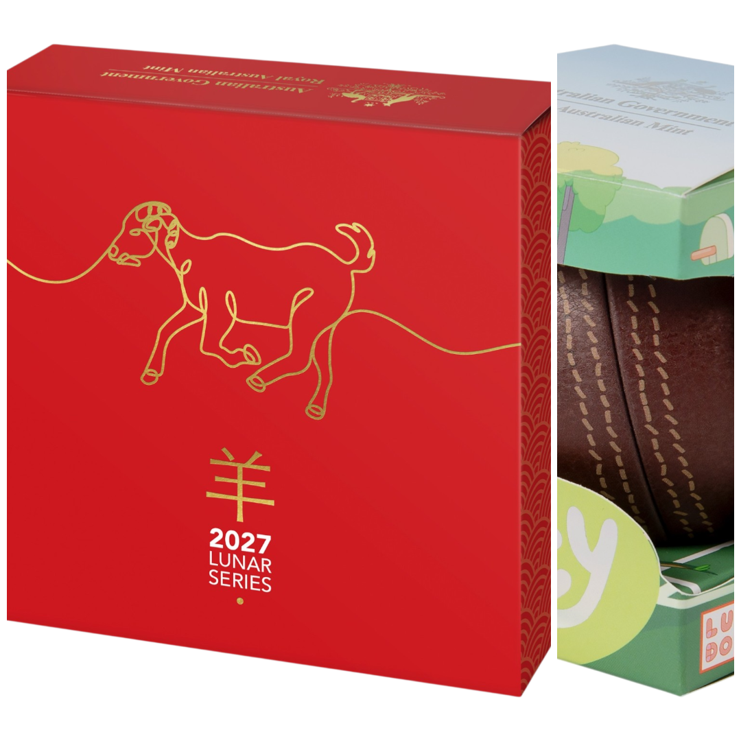 2027 Fine Silver Proof 2-Product Collector Bundle – Lunar Goat Dome & Bluey Cricket