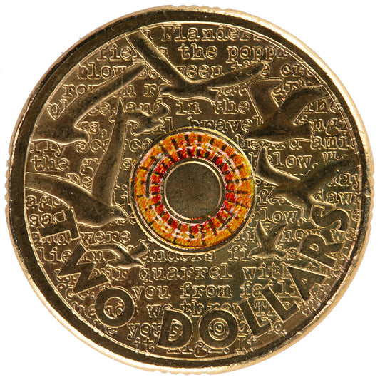 2015 $2 Coin - Remembrance Day - In Flanders Fields