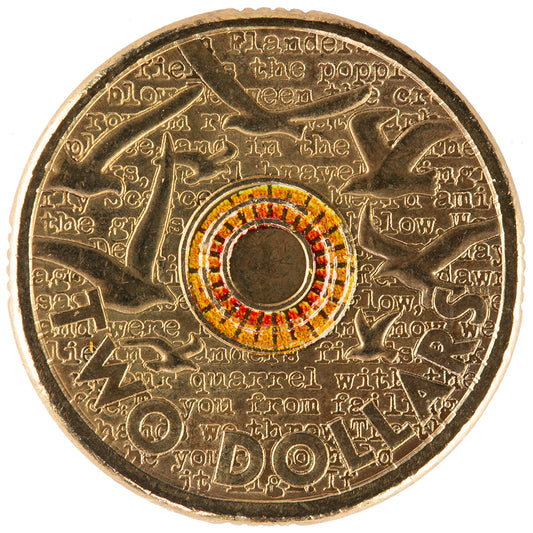 2015 $2 Coin - Remembrance Day - In Flanders Fields