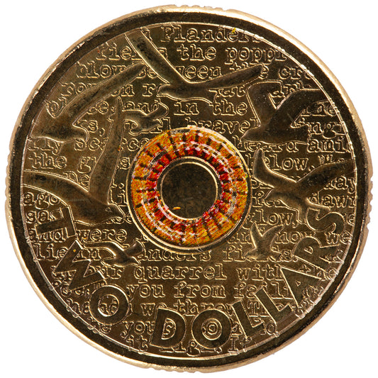 2015 $2 Coin - Remembrance Day - In Flanders Fields