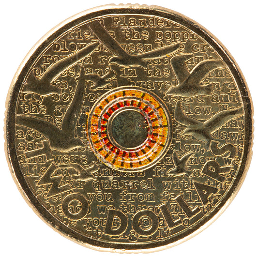 2015 $2 Coin - Remembrance Day - In Flanders Fields