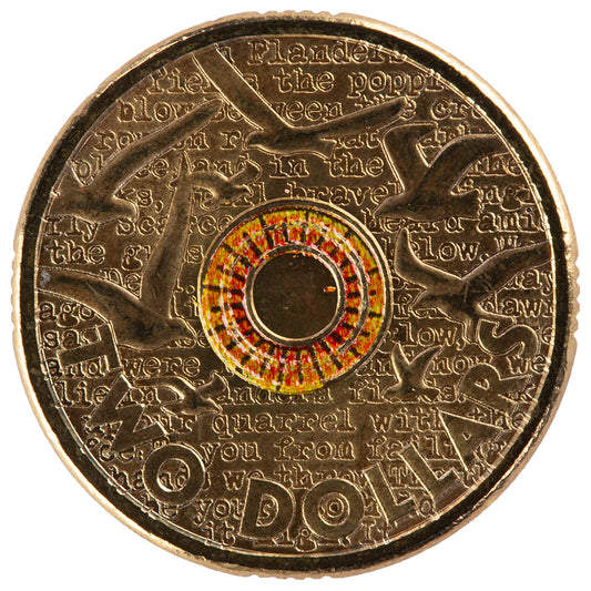 2015 $2 Coin - Remembrance Day - In Flanders Fields