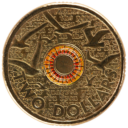 2015 $2 Coin - Remembrance Day - In Flanders Fields