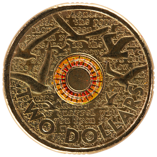 2015 $2 Coin - Remembrance Day - In Flanders Fields