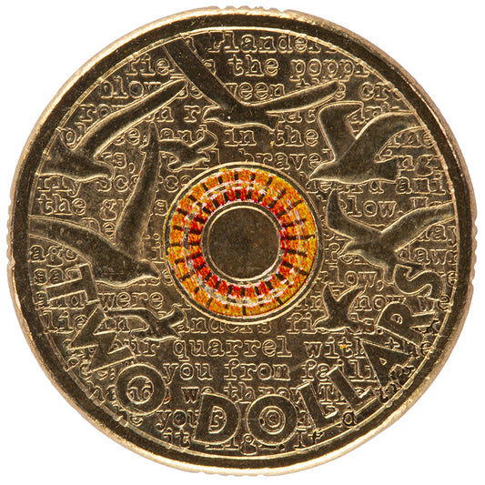 2015 $2 Coin - Remembrance Day - In Flanders Fields