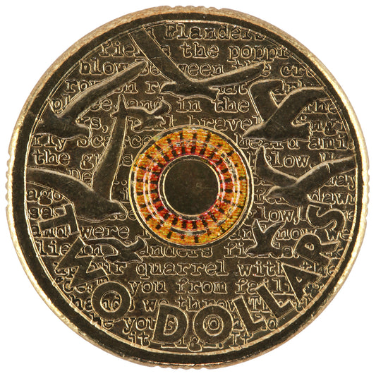 2015 $2 Coin - Remembrance Day - In Flanders Fields