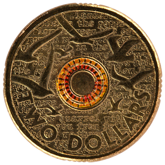 2015 $2 Coin - Remembrance Day - In Flanders Fields