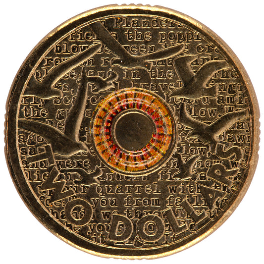 2015 $2 Coin - Remembrance Day - In Flanders Fields