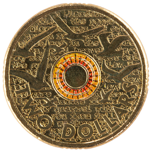 2015 $2 Coin - Remembrance Day - In Flanders Fields