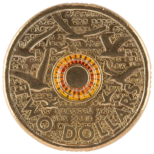 2015 $2 Coin - Remembrance Day - In Flanders Fields