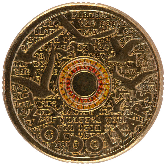 2015 $2 Coin - Remembrance Day - In Flanders Fields