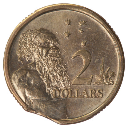 1988 $2 Coin - Clipped Planchet Error - Uncirculated