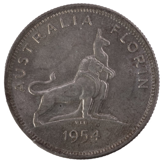 1954 Australian Florin - Royal Visit - Uncirculated