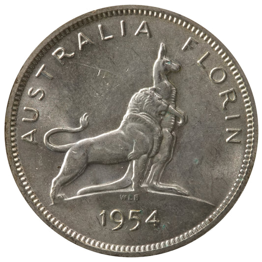 1954 Australian Florin - Royal Visit - Uncirculated