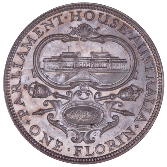 1927 Florin - Parliament House/Canberra Florin - About Uncirculated