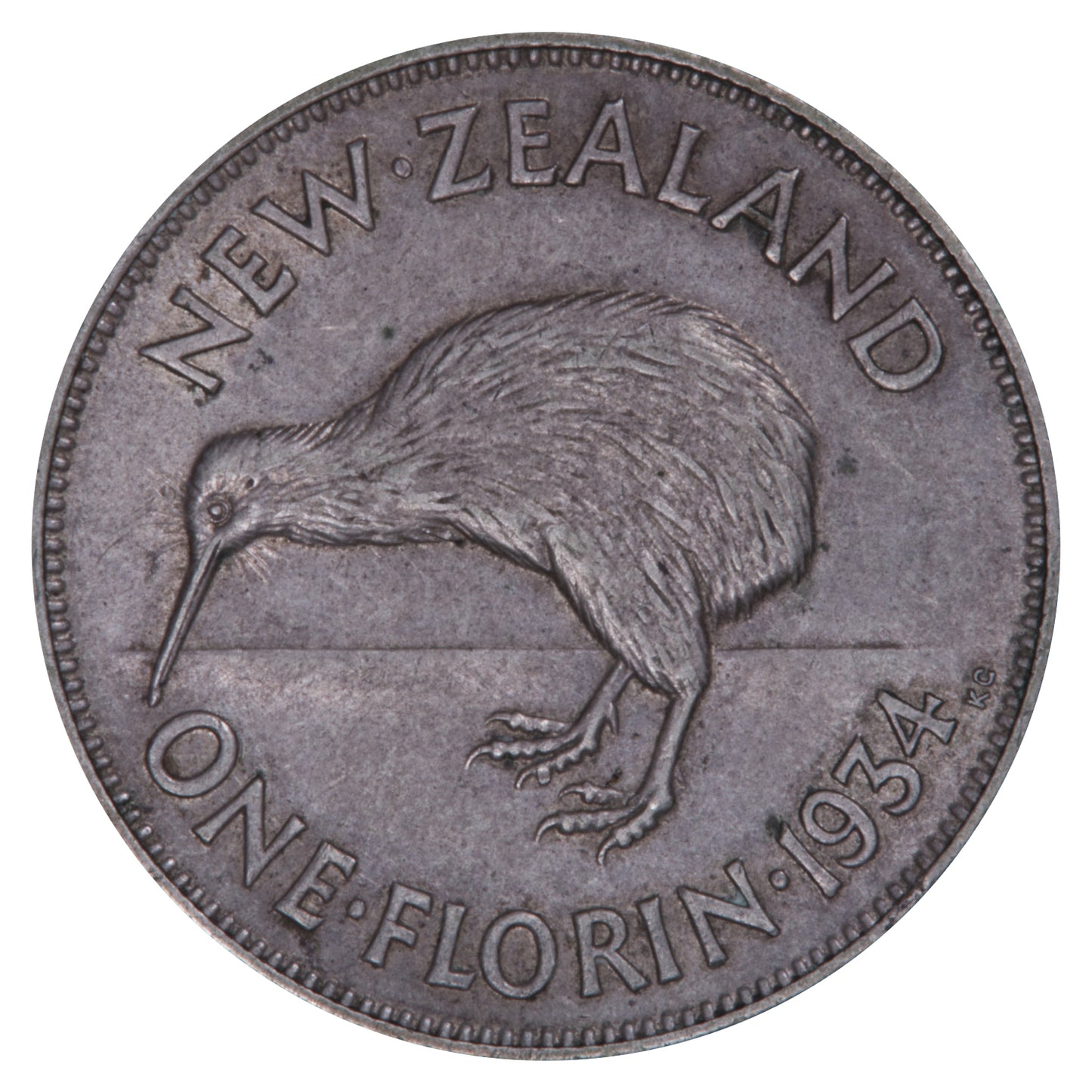 1934 New Zealand Florin - Very Fine