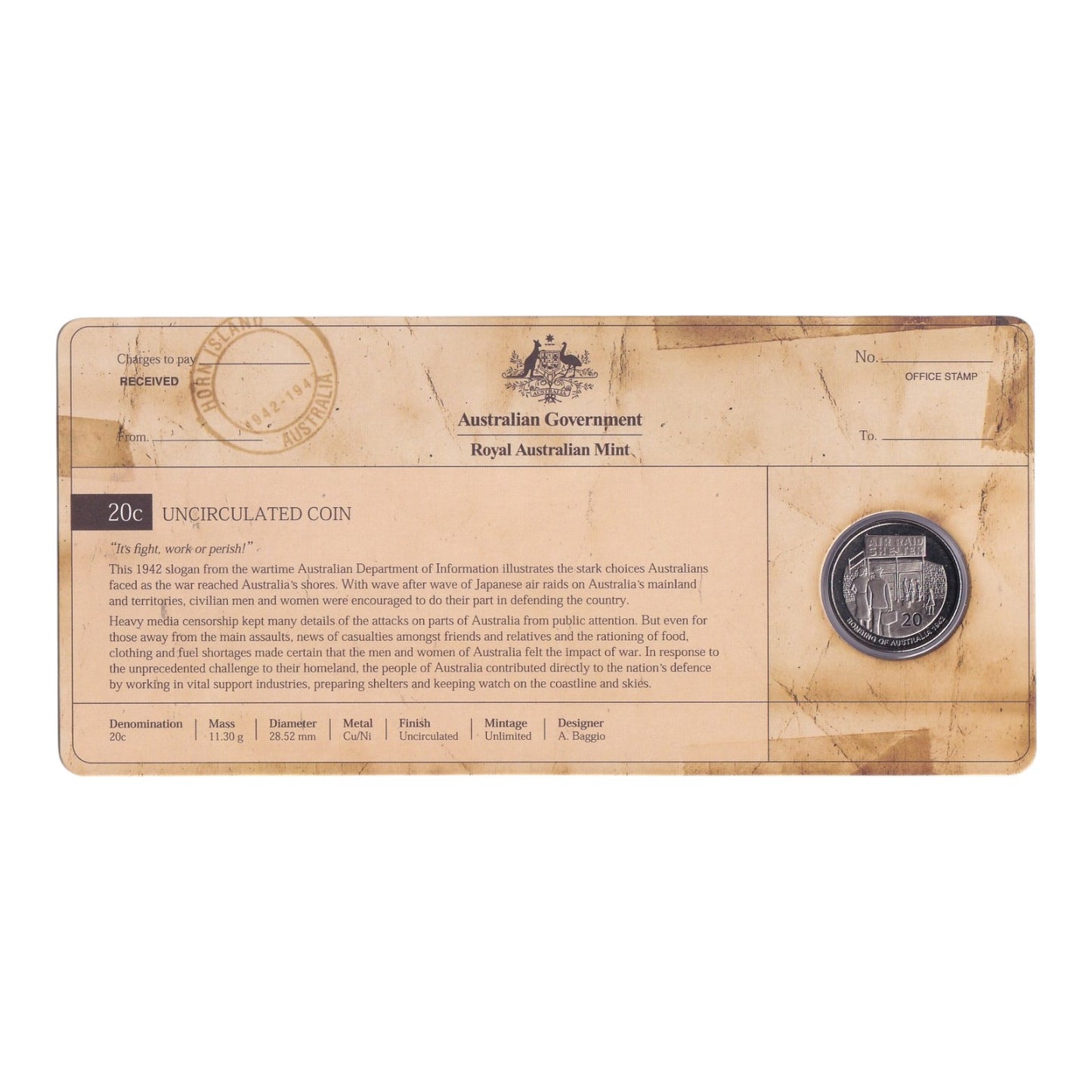 2012 Three-Coin Uncirculated Set: Shores Under Siege – Bombing of Australia 1942