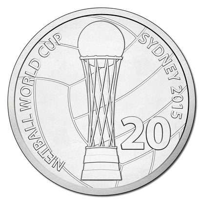 2015 20c Uncirculated Coin - Netball World Cup