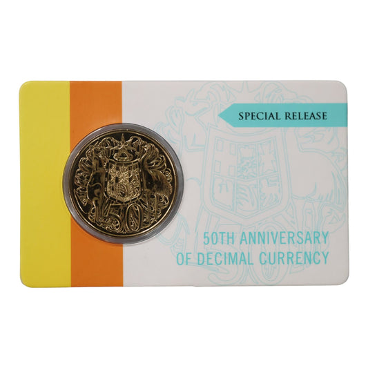 2016 50c Coin - 50th Anniversary of Decimal Currency - Gold Plated Special Release