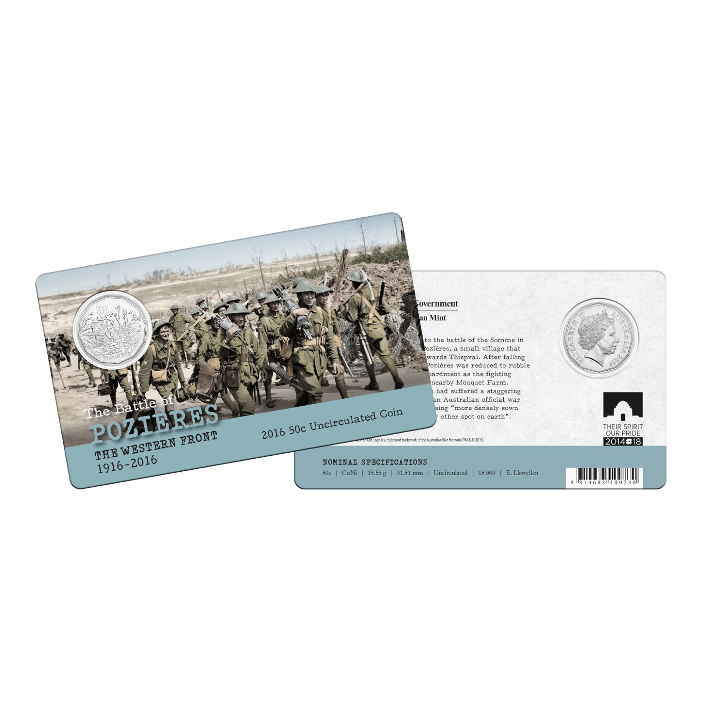 2016 50c Coin - The Battle of Pozières