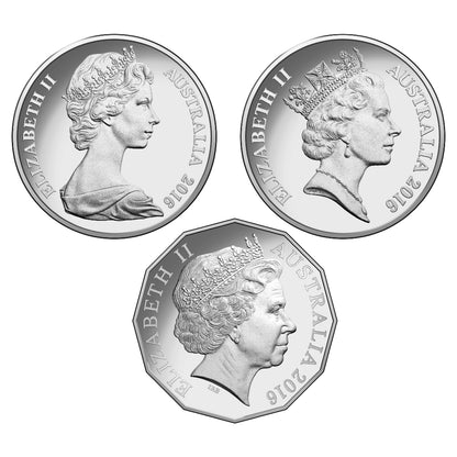 2016 Frosted Uncirculated Three Coin Set - Her Majesty The Queen 90th Birthday