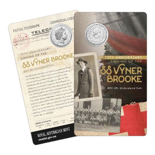 2017 20c Coin - 75th Anniversary of the sinking of the SS Vyner Brooke