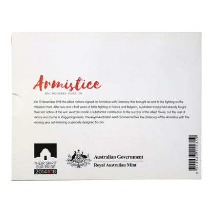 2018 Royal Australian Mint Uncirculated Coin Set - Centenary of Armistice
