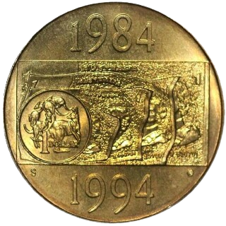 1994 Australian $1 Coin - 10th Anniversary of the Dollar Coin/Dollar Decade