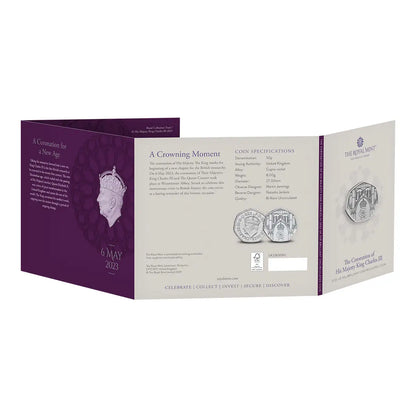 King Charles III 2023 50p Coronation Brilliant Uncirculated Coin - Loose Change Coins