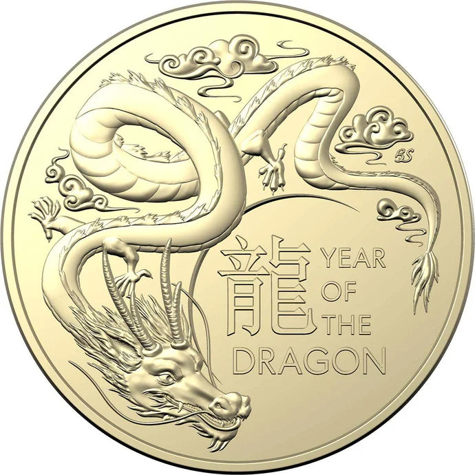 2024 $1 AlBr Uncirculated 2 Coin Set - Year of the Dragon