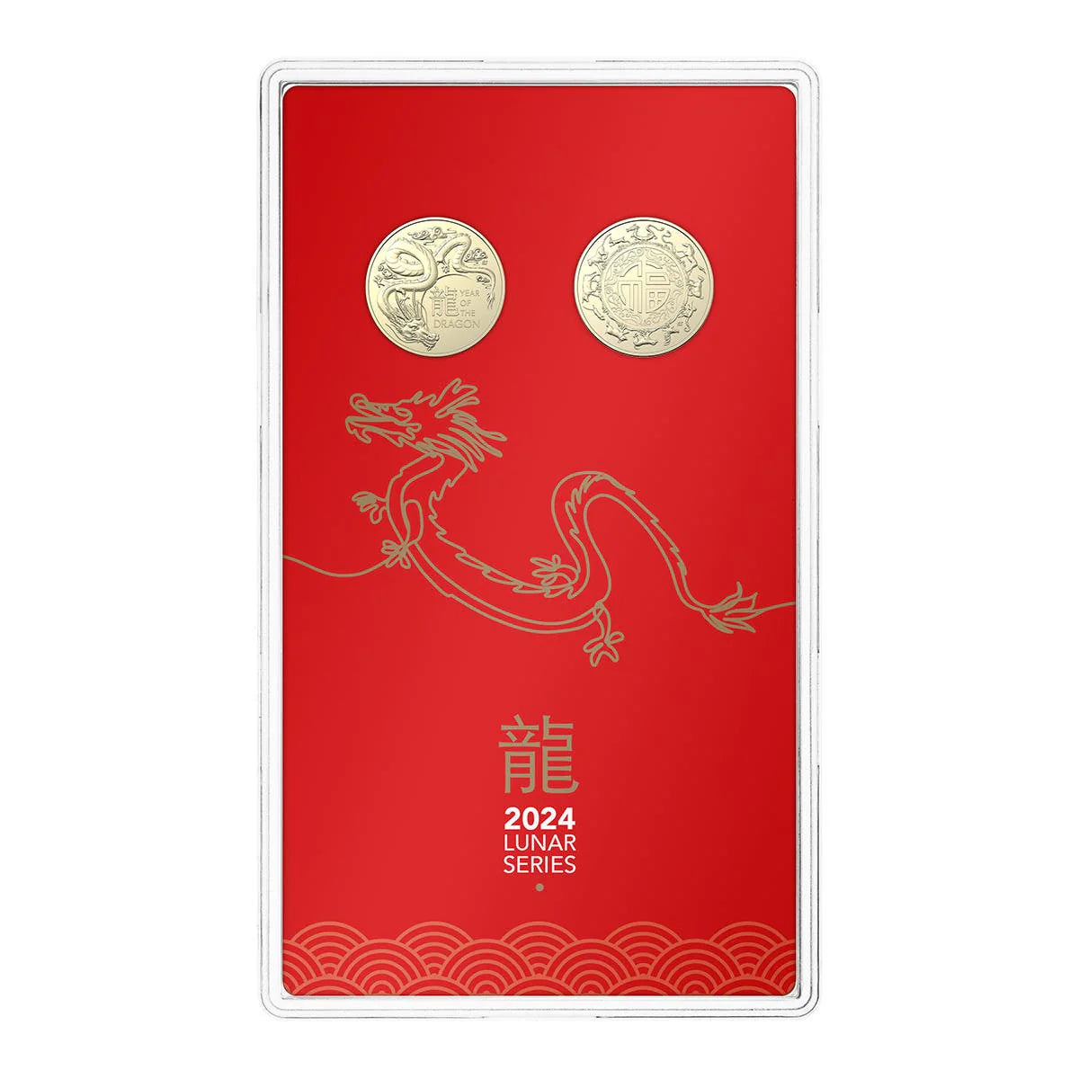 2024 $1 AlBr Uncirculated 2 Coin Set - Year of the Dragon