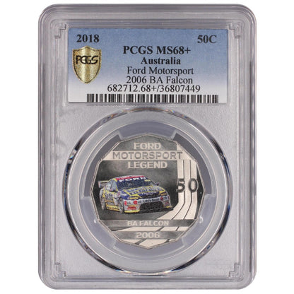 2018 50c Coin - Ford Motorsport Legend - 2006 BA Falcon - MS68+ #36807449