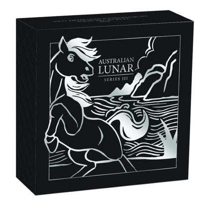 2026 Australian Lunar Series III - Year of the Horse 1oz Silver Proof High Relief Coin