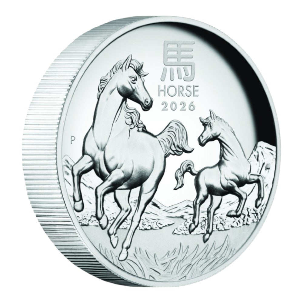 2026 Australian Lunar Series III - Year of the Horse 1oz Silver Proof High Relief Coin