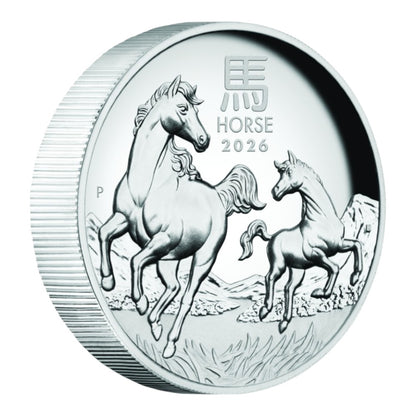 2026 Australian Lunar Series III - Year of the Horse 1oz Silver Proof High Relief Coin