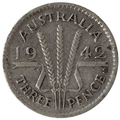 1942 S Australian Threepence