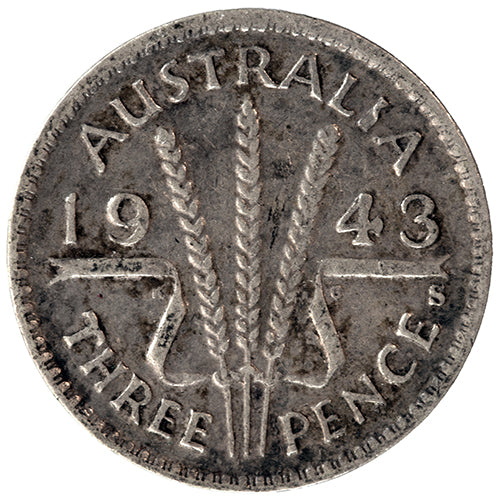 1943 S Australian Threepence