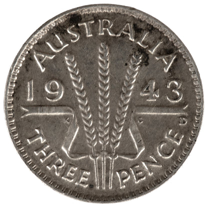 1943 D Australian Threepence