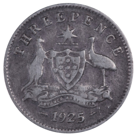 1925 Australian Threepence - Very Good