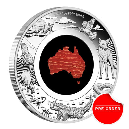 2025 Great Southern Land 1oz Silver Proof Snakeskin Jasper Coin