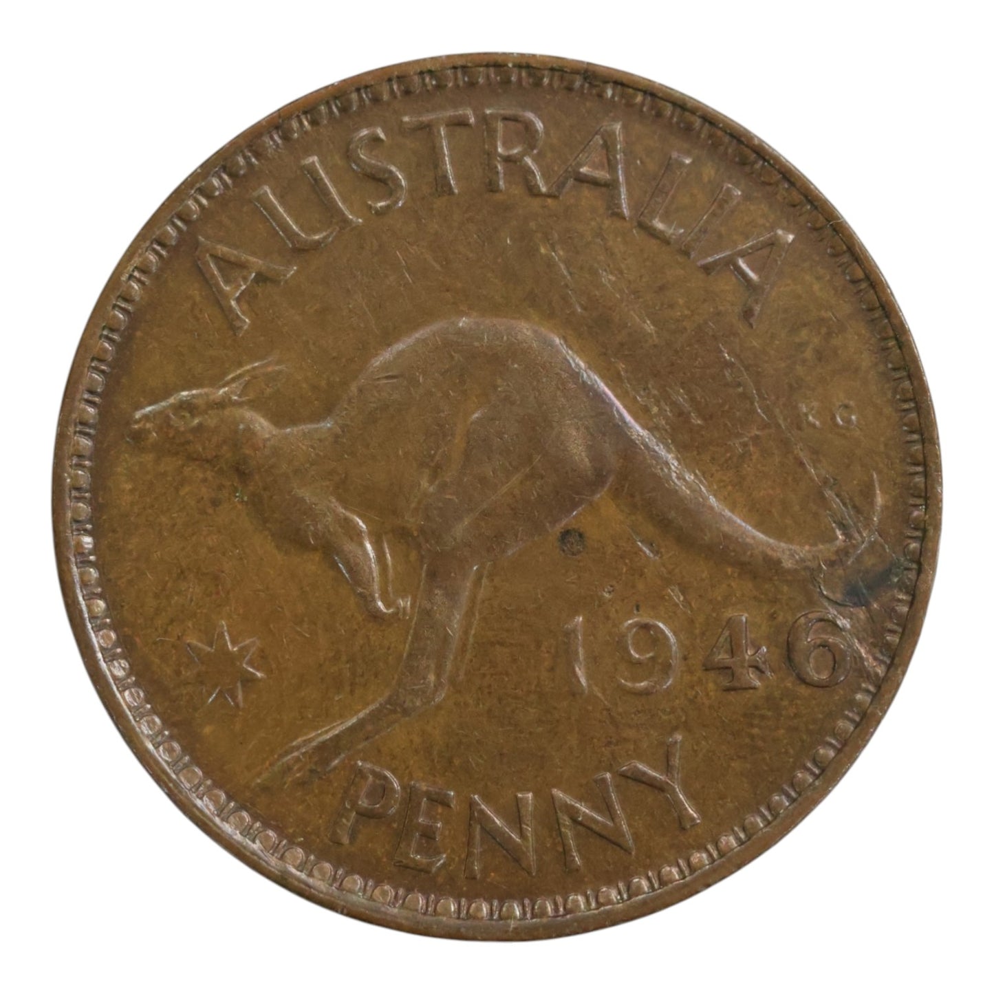 1946 Australian Penny - Extremely Fine with Planchet Flaws