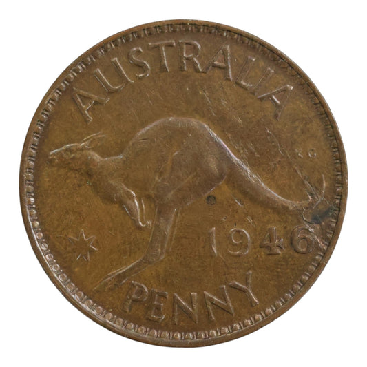 1946 Australian Penny - Extremely Fine with Planchet Flaws