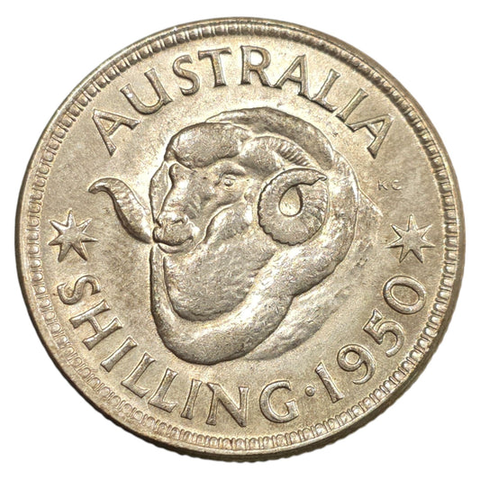 1950 Australian Shilling - About Uncirculated